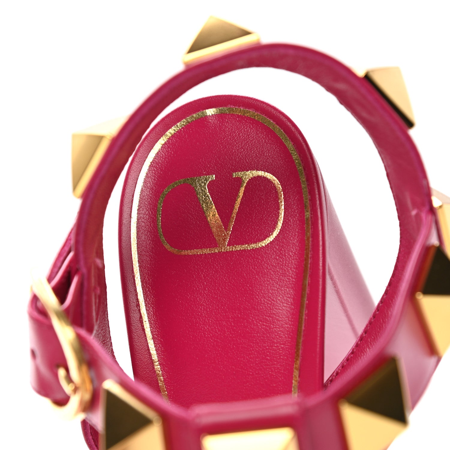 Valentino Garavani Calfskin Roman Stud T-Strap 90mm Sandals 40.5 Blossom 7 of 8
