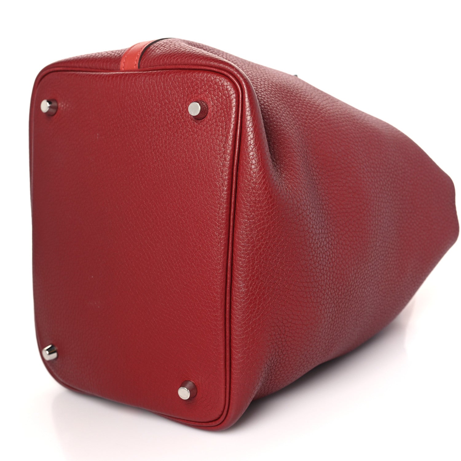 Hermes Taurillon Clemence Swift Picotin Lock 22 MM Rouge H Brique 9 of 9