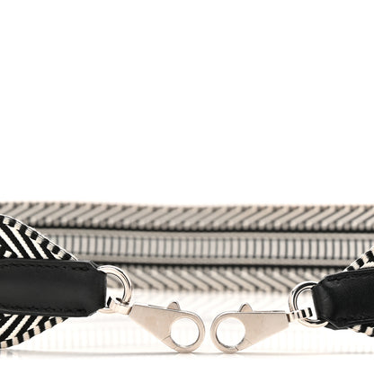 Hermes Toile Swift 50mm Sangle Cavale Shoulder Strap Black Ecru 3 of 5