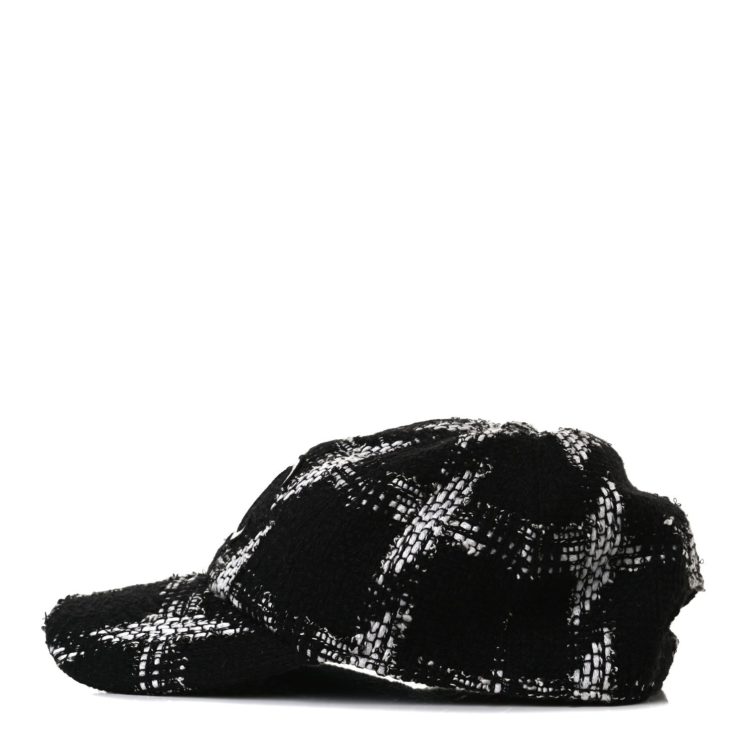 Chanel Tweed CC Cap Hat S Black White 3 of 9