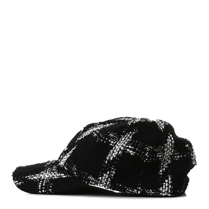 Chanel Tweed CC Cap Hat S Black White 3 of 9
