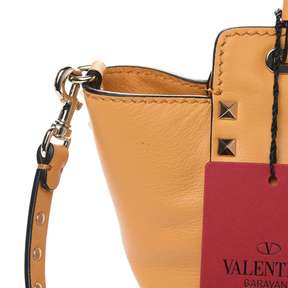 Valentino Garavani Vitello Mini Rockstud Tote Mandarin Sorbet 9 of 9