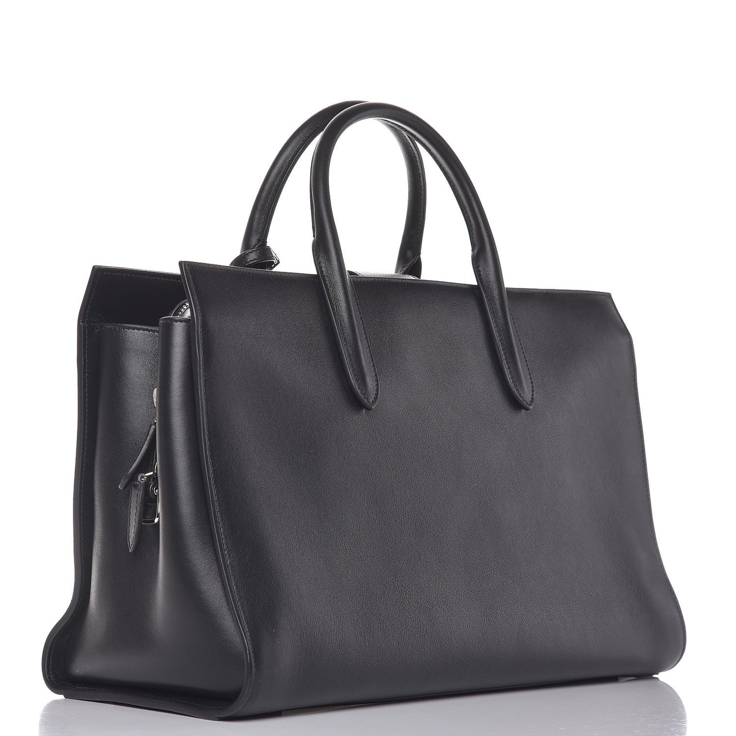 Calfskin Large Jane Tote Bag Black