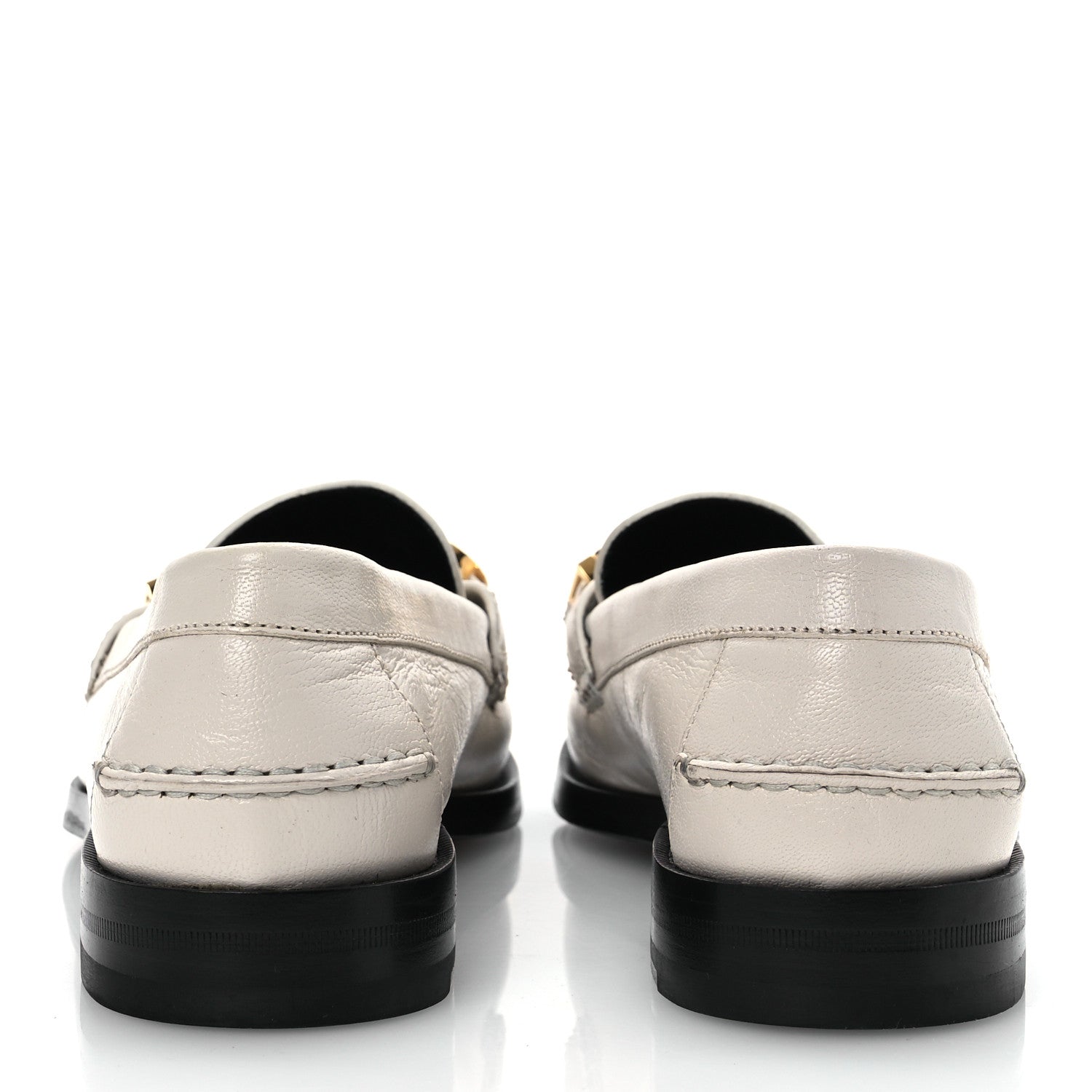 Gucci Goatskin Womens Logo 15mm Loafers 40.5 Mystic White 6 of 14