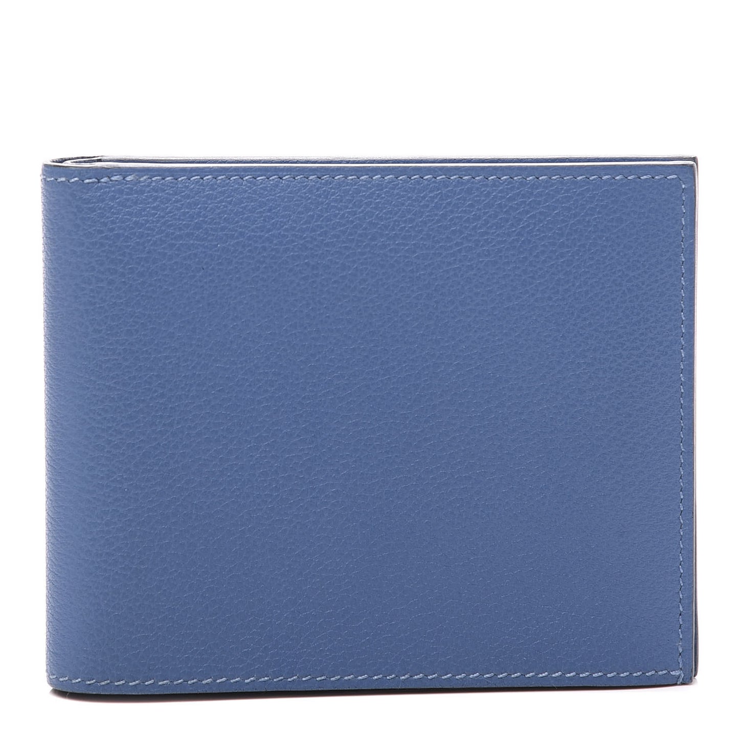 Evercolor Citizen Twill Compact Wallet Bleu de Galice Rouge Casaque Azur