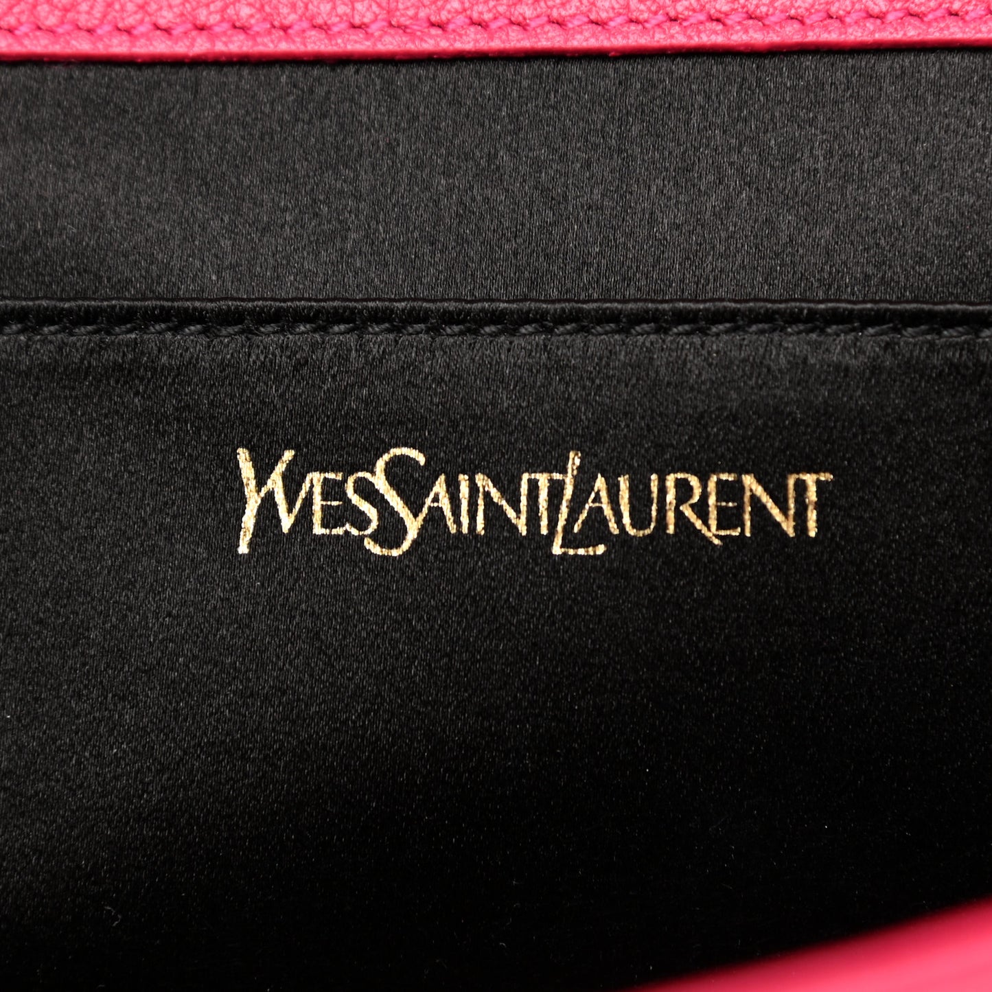 Calfskin Monogram Large Belle De Jour Clutch Lipstick Fuchsia