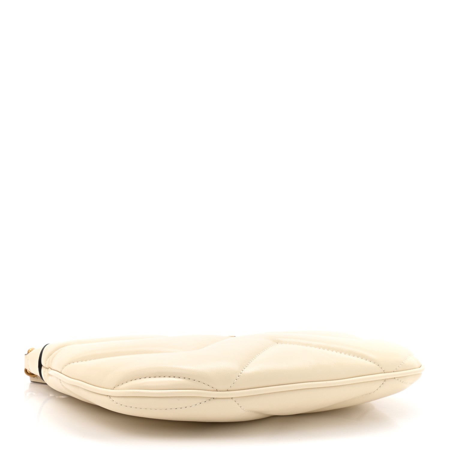 Gucci Calfskin Matelasse GG Marmont Half Moon Hobo White 4 of 10
