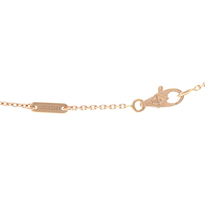 Van Cleef & Arpels 18K Rose Gold Carnelian Sweet Alhambra Pendant Necklace 5 of 6
