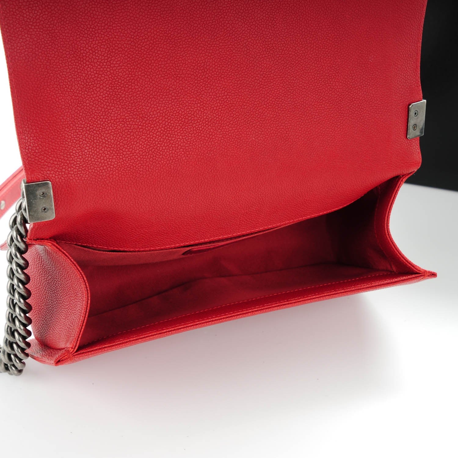 Chanel Caviar Quilted Medium Boy Flap Red 5 of 7