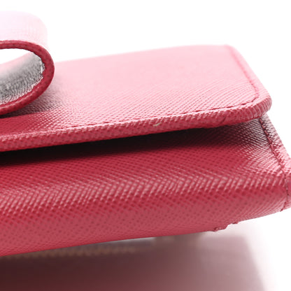 Prada Saffiano Fiocco Bow Continental Wallet Peonia 8 of 9