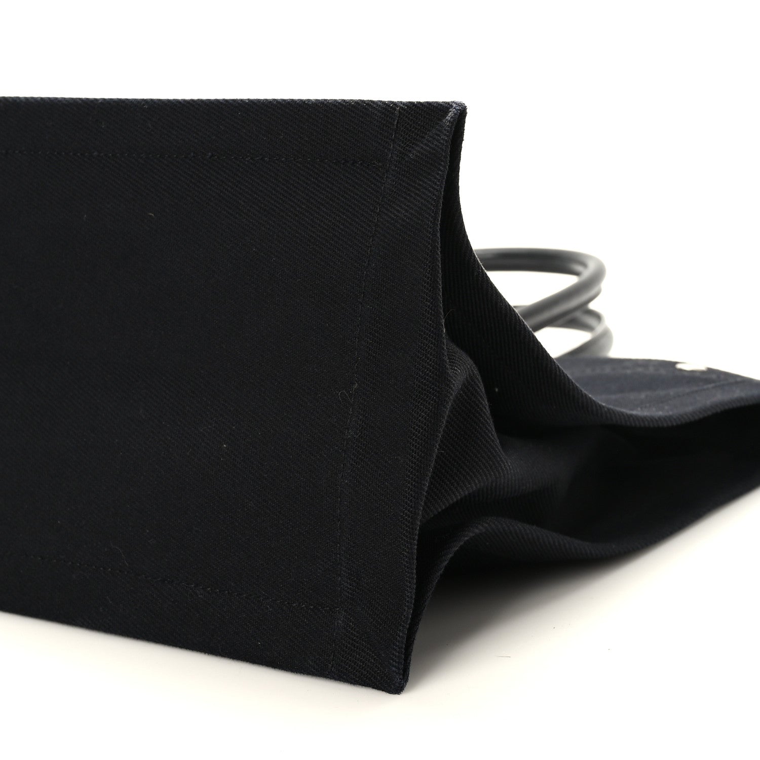 Saint Laurent Linen Calfskin Rive Gauche Tote Black 8 of 9