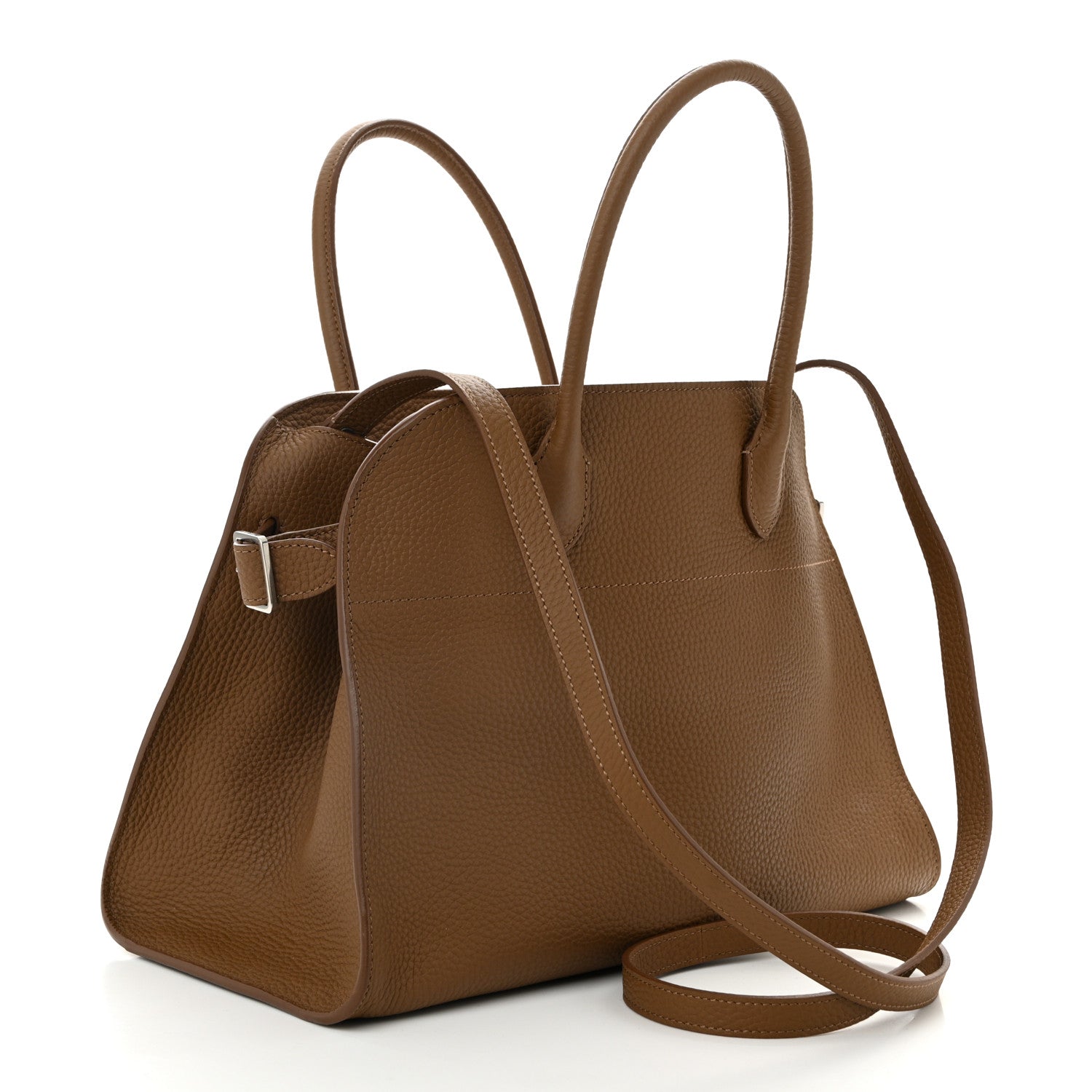 The Row Matte Grained Calfskin Soft Margaux 12 Taupe 3 of 9