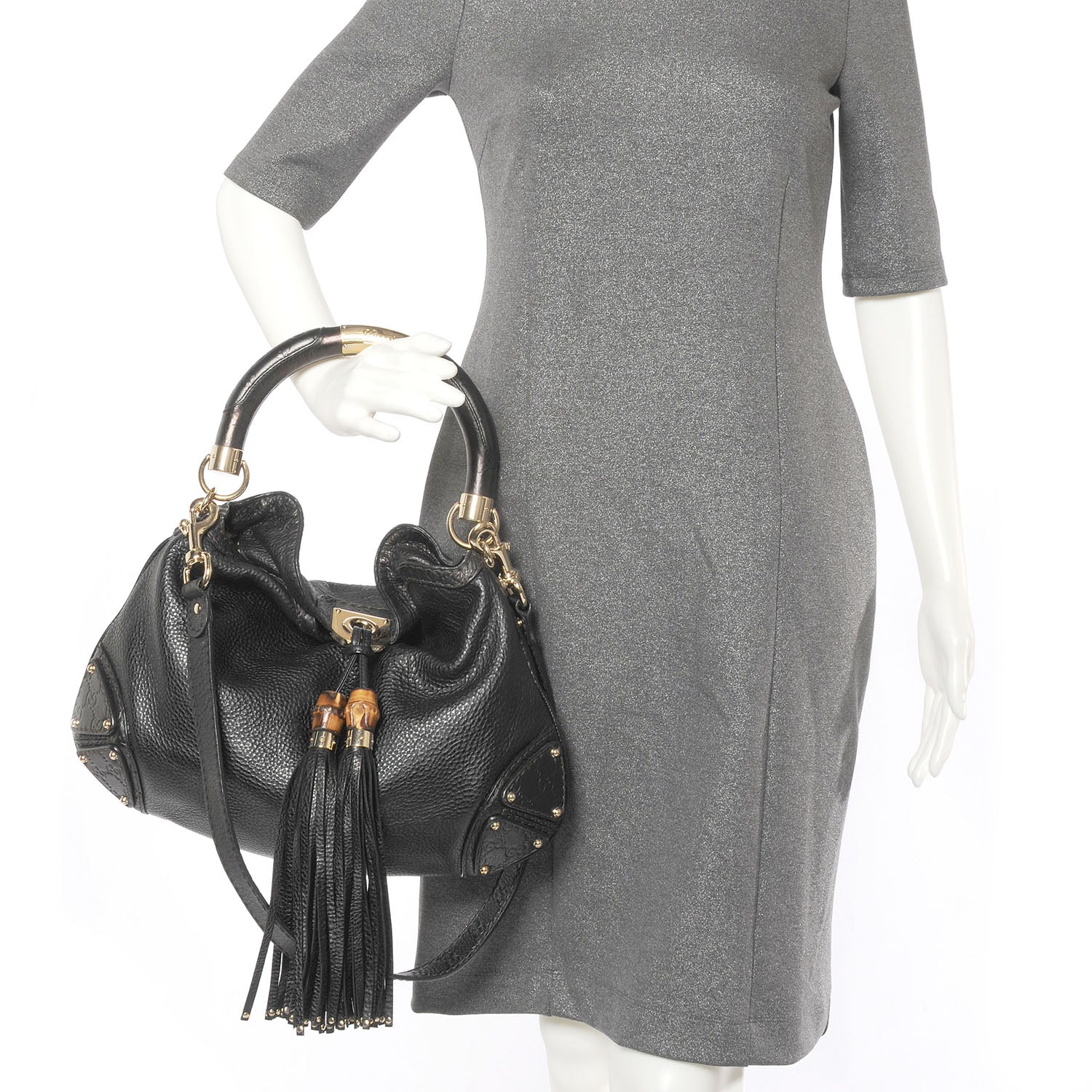 Gucci Leather Small Indy Black 2 of 7