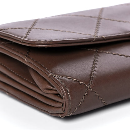 Chanel Lambskin Stitched Orient Express Wallet on Chain WOC Brown 9 of 13