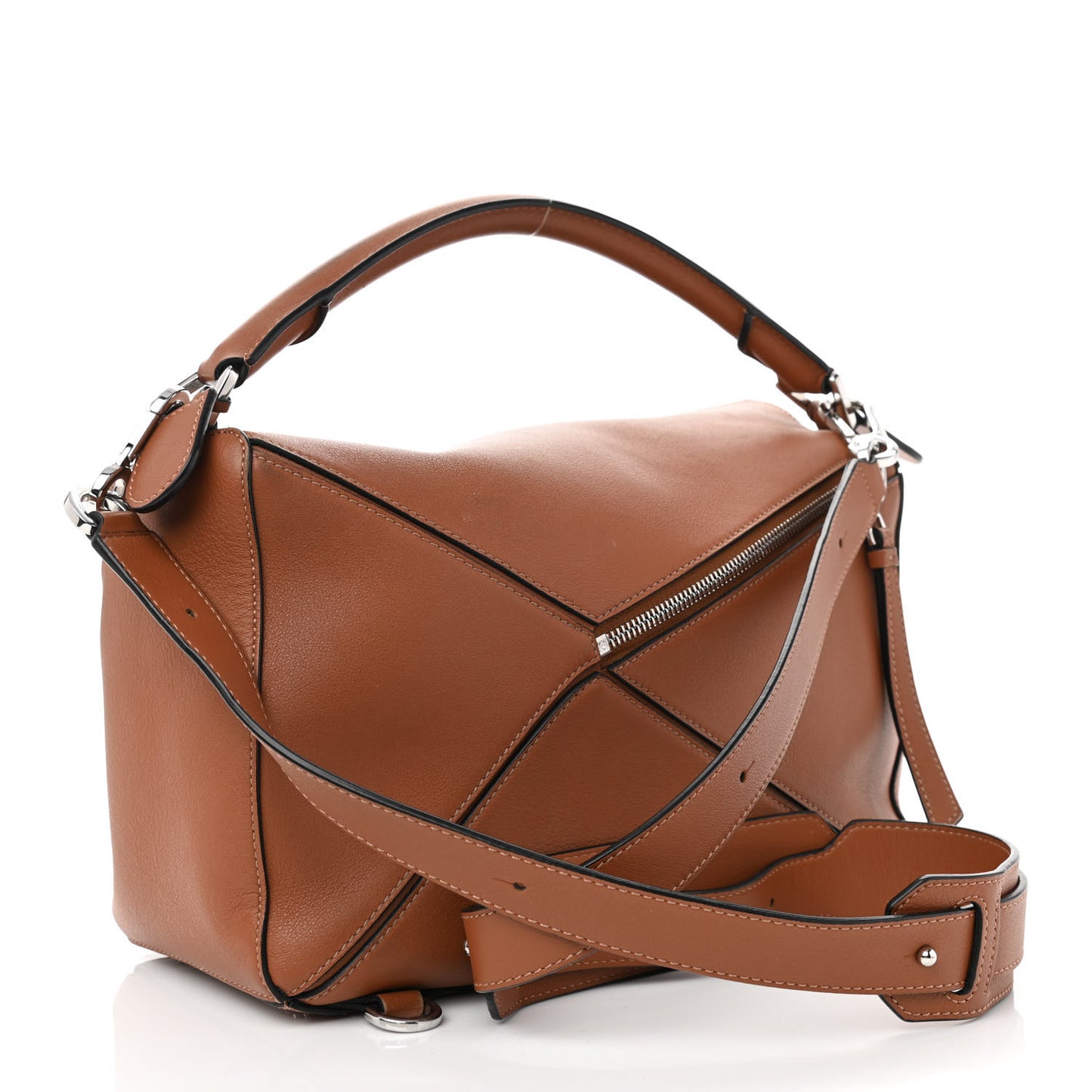 Calfskin Medium Puzzle Bag Tan