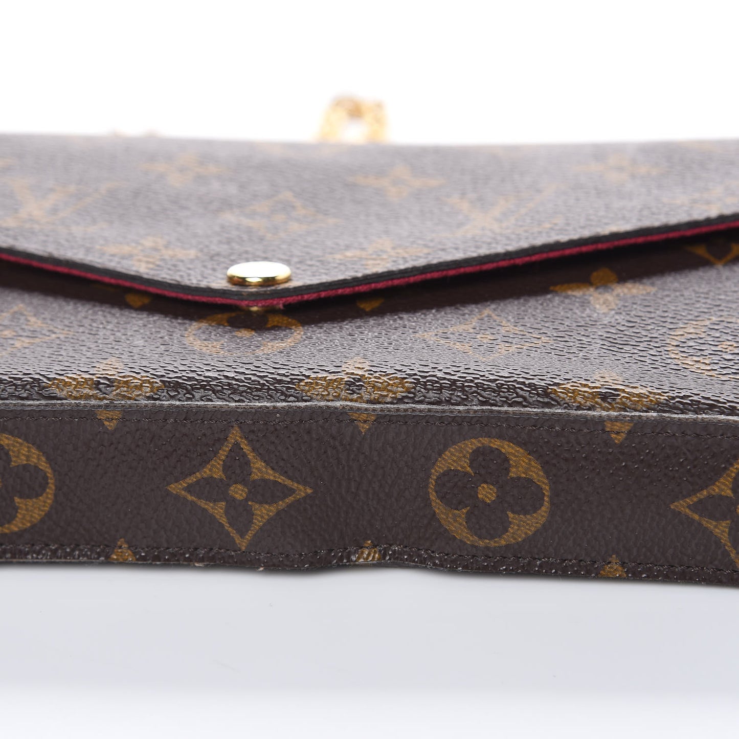 Monogram Pochette Felicie Chain Wallet Fuchsia