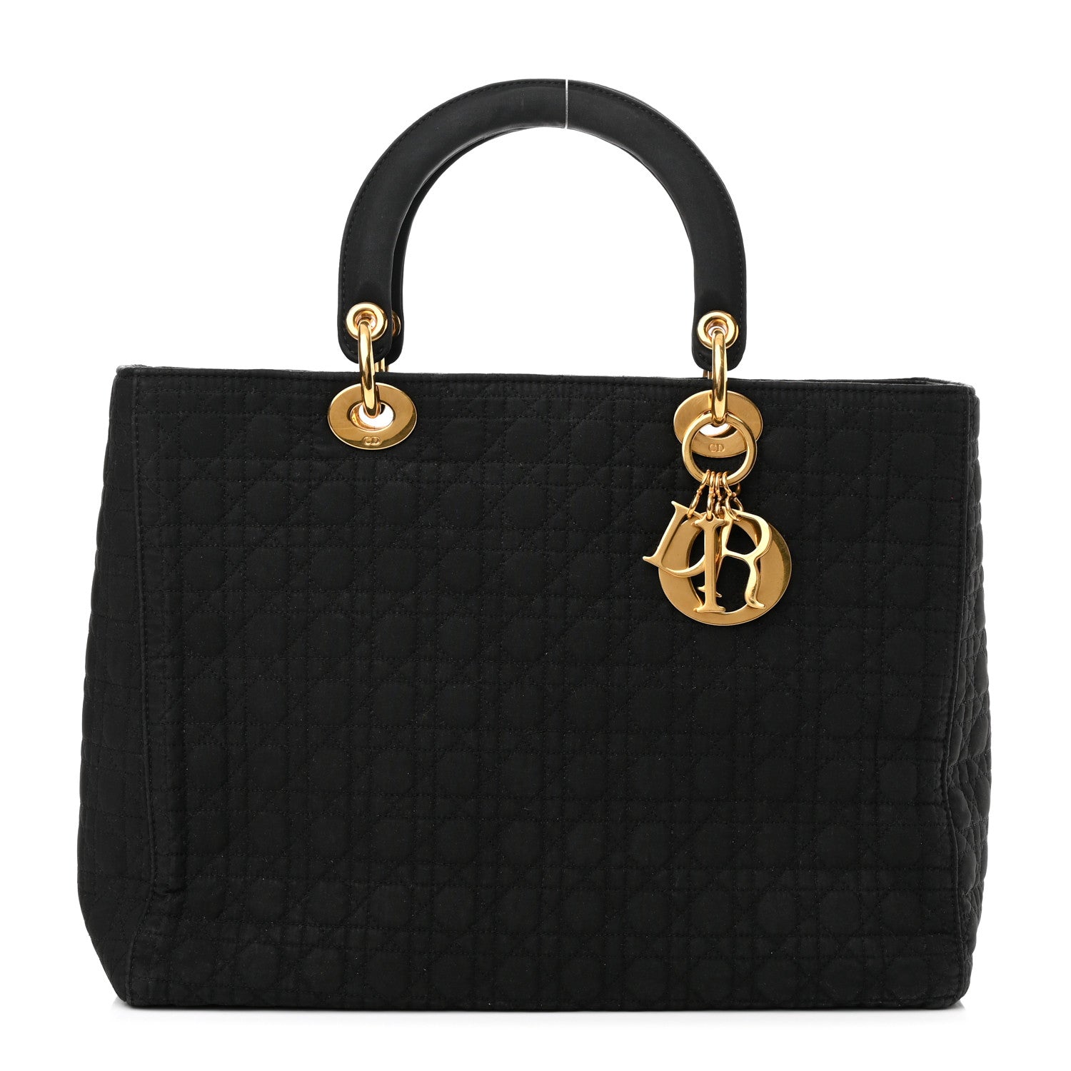 Christian Dior Nylon Cannage Large Lady Dior Black 1 of 11