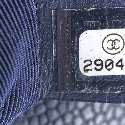 Chanel Caviar Quilted New Medium Boy Flap Dark Navy Blue 6 of 11