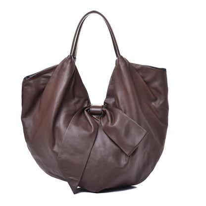 Valentino Garavani Nappa 360 Bow Shoulder Bag Brown 1 of 9