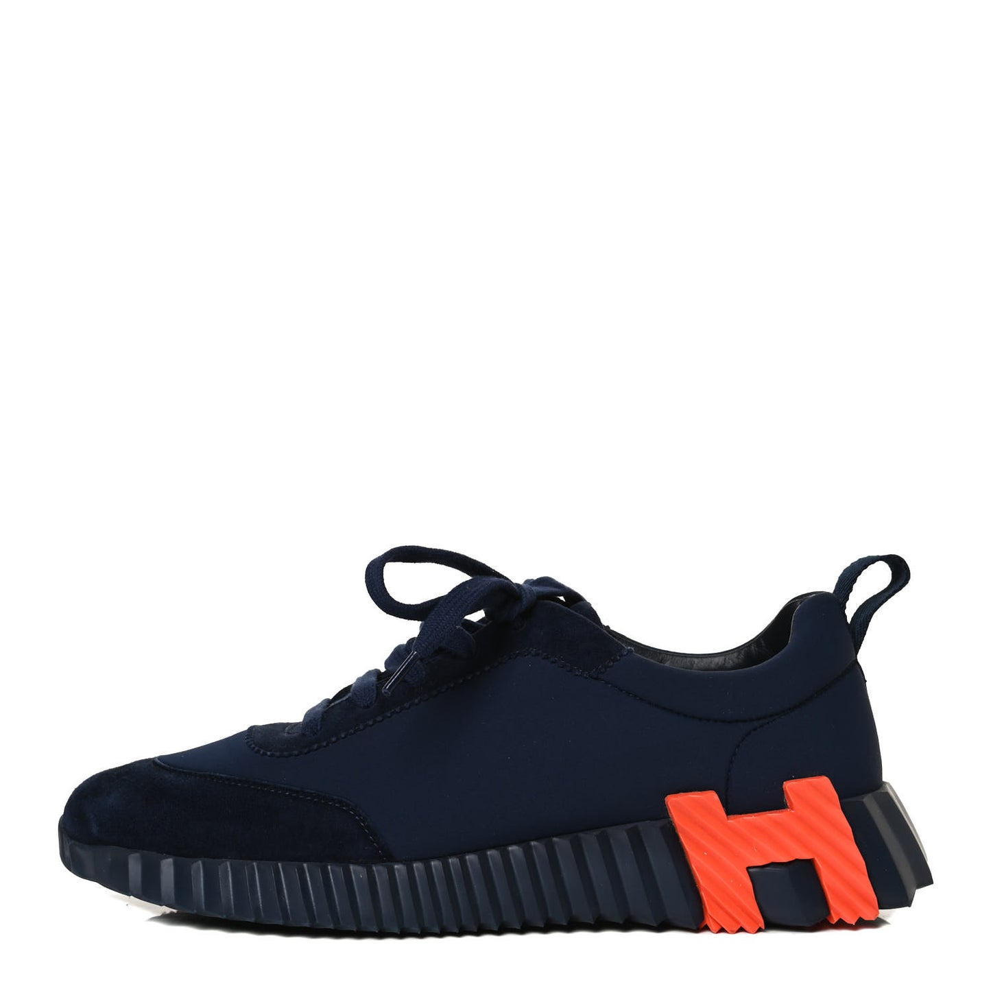 Technical Jersey Suede Goatskin Bouncing Sneakers 39 Marine