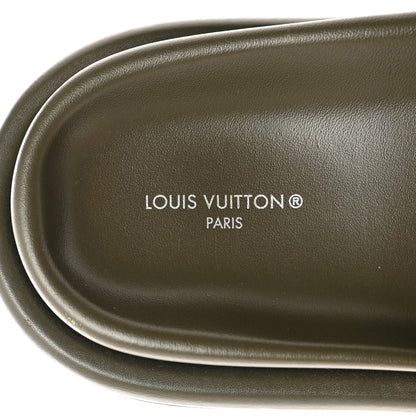 Louis Vuitton Technical Fabric Embossed Monogram Pool Pillow Comfort Mules 40 Khaki 7 of 10
