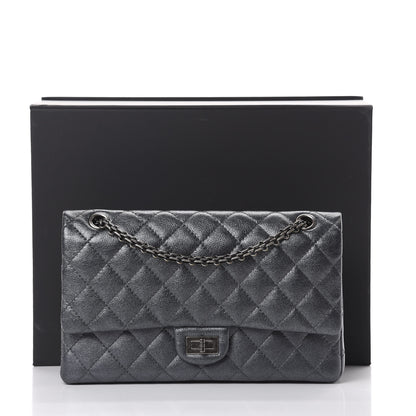 Chanel Metallic Sheepskin Quilted 2.55 Reissue 226 Flap Dark Silver 13 of 13