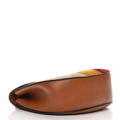 Chloe Calfskin Suede Rainbow Patchwork Drew Shoulder Bag Caramel 4 of 7