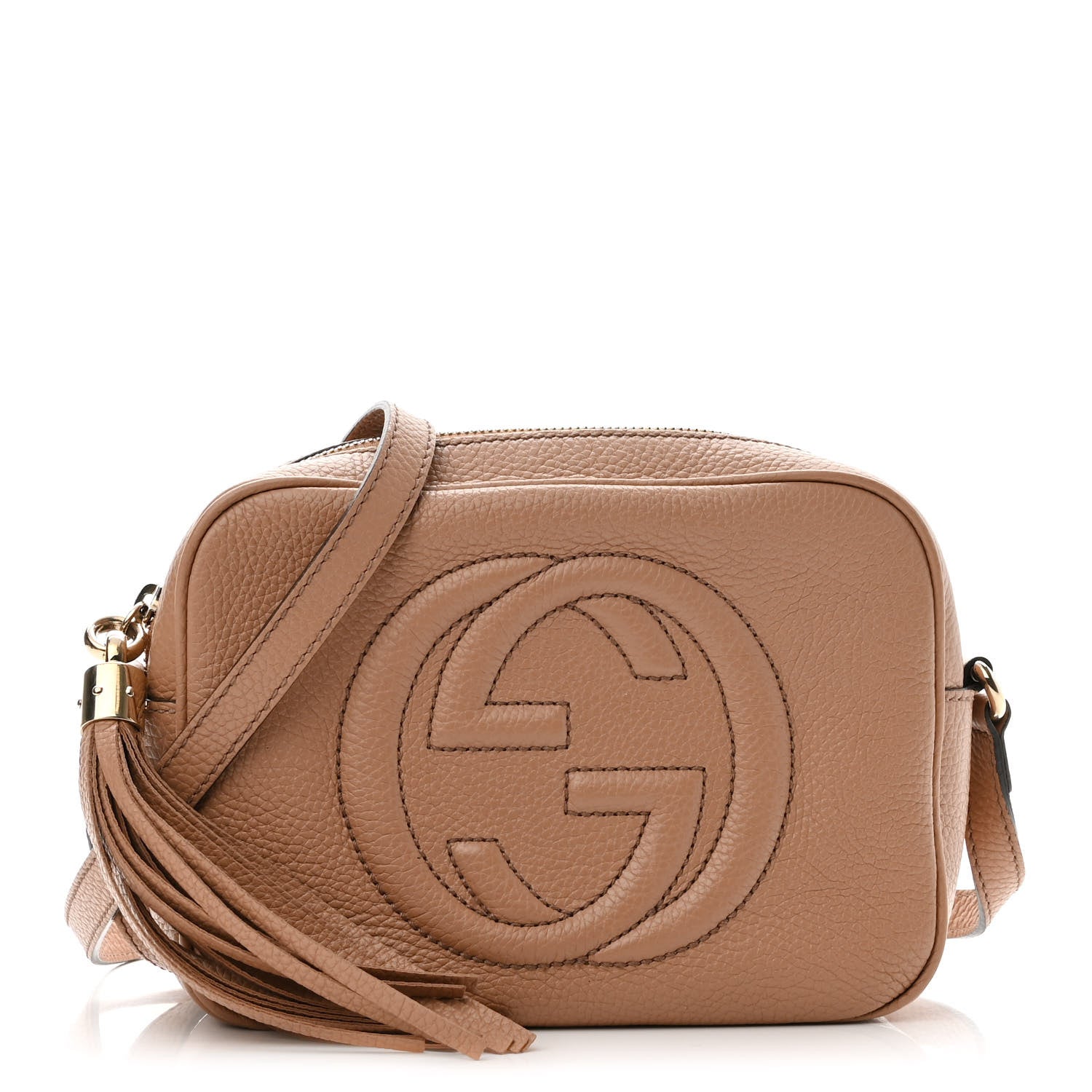 Gucci Pebbled Calfskin Small Soho Disco Bag Camelia 1 of 11