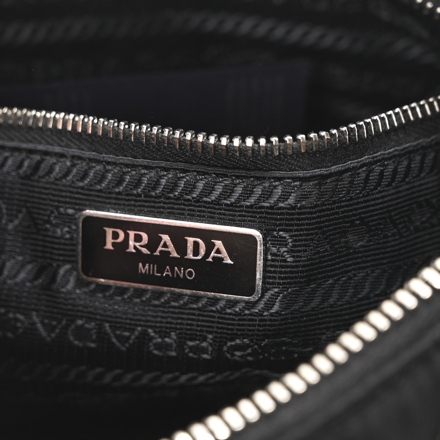 Nylon Tessuto Impuntu Quilted Crossbody Bag Black