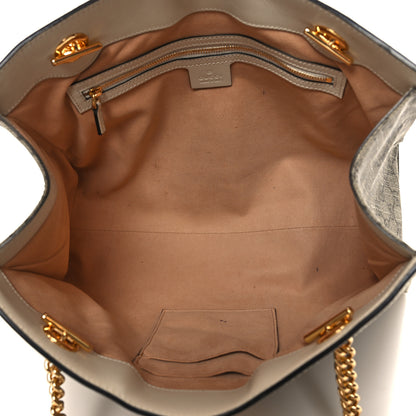 Gucci GG Supreme Monogram Medium Padlock Tote White 5 of 12