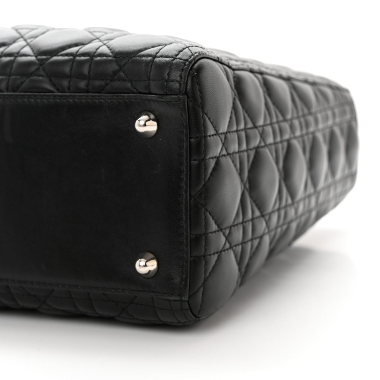 Lambskin Cannage Large Lady Dior Black