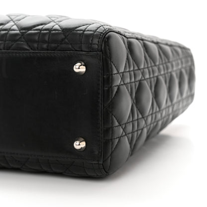 Christian Dior Lambskin Cannage Large Lady Dior Black 10 of 10