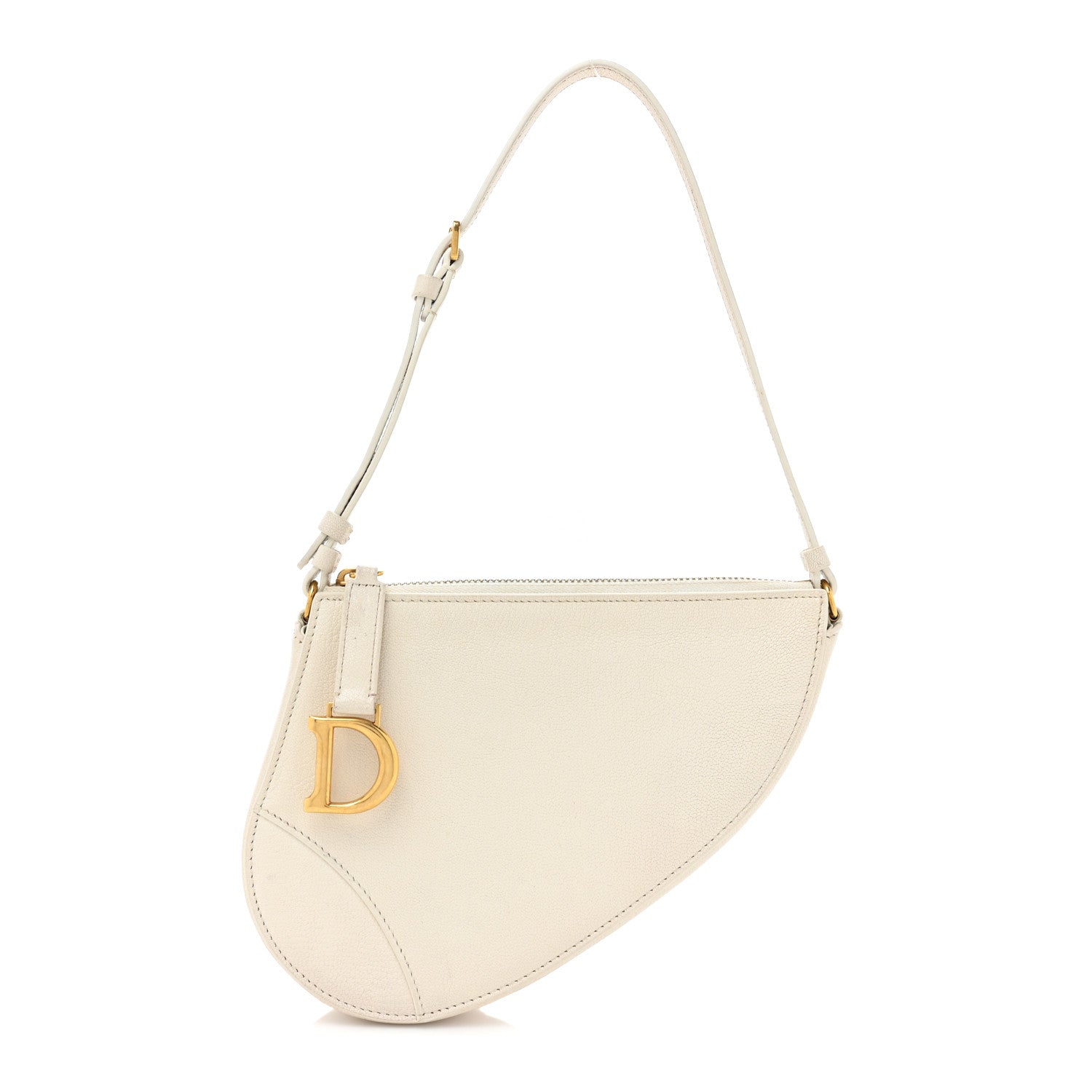 Christian Dior Goatskin Saddle Rodeo Pouch Latte 1 of 14