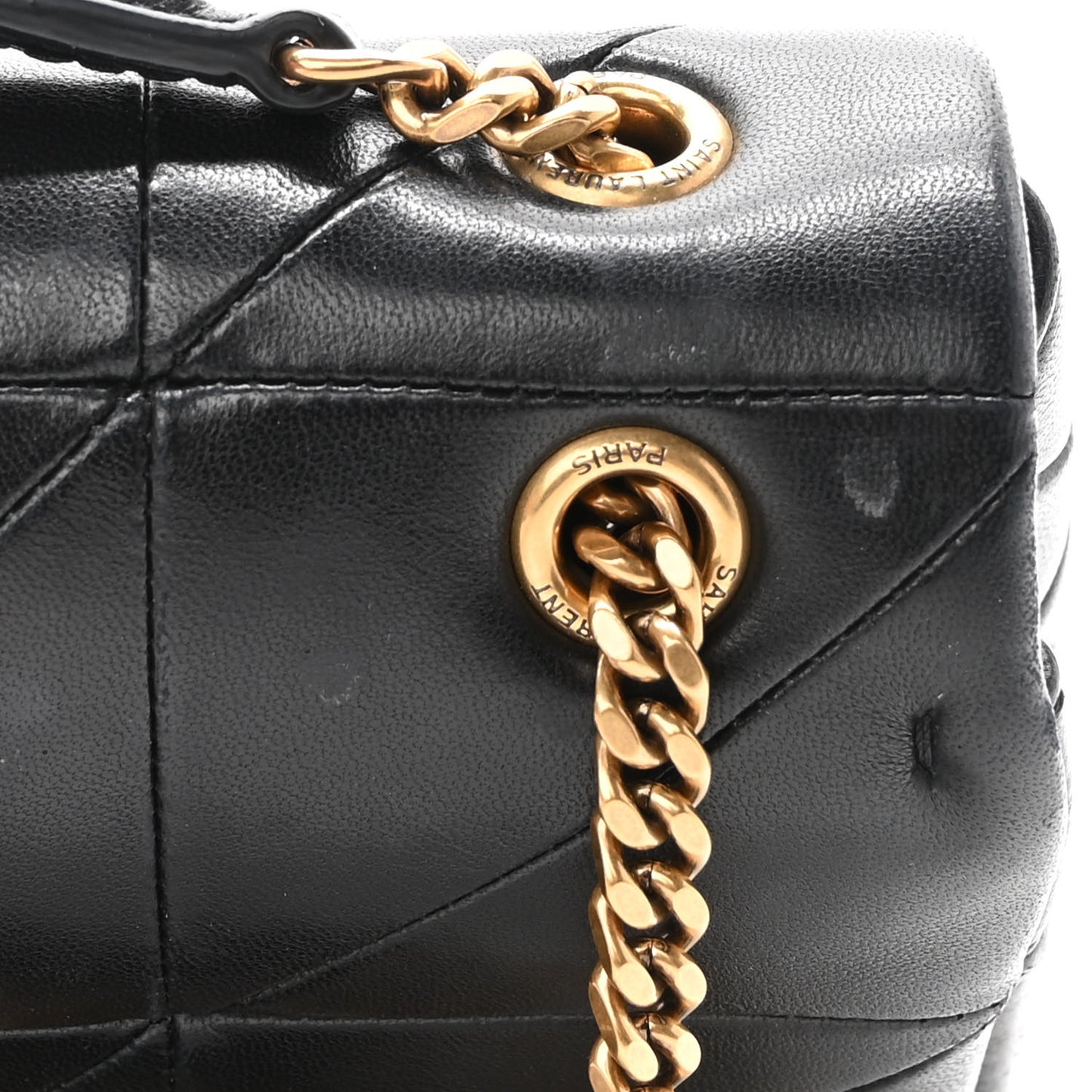 Lambskin Patchwork Monogram Small Jamie Black