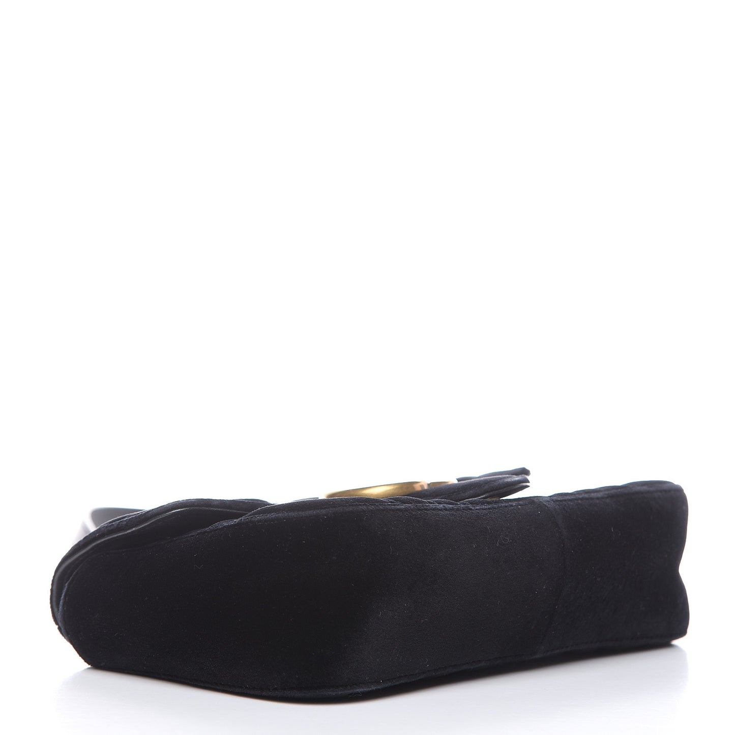 Velvet Matelasse Mini GG Marmont Shoulder Bag Black