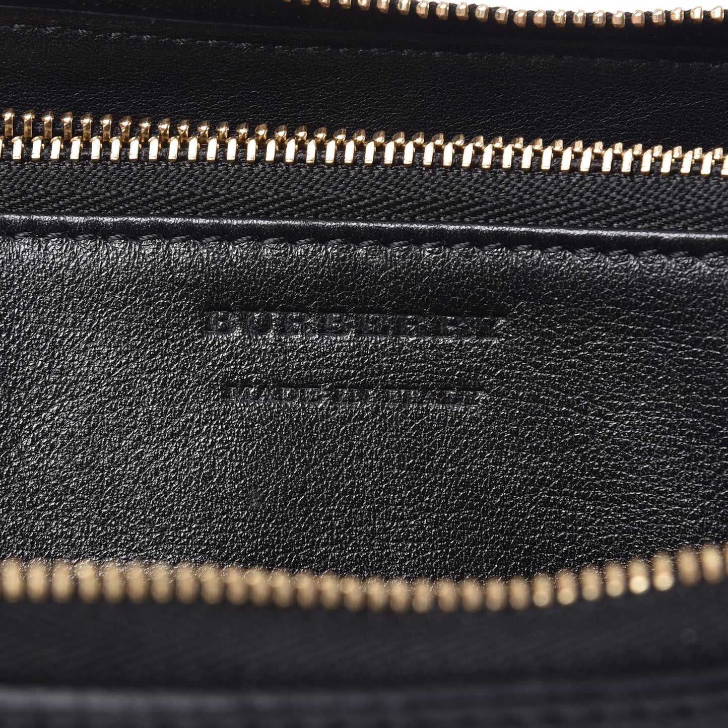 Calfskin House Check Elmore Zip Around Wallet Black