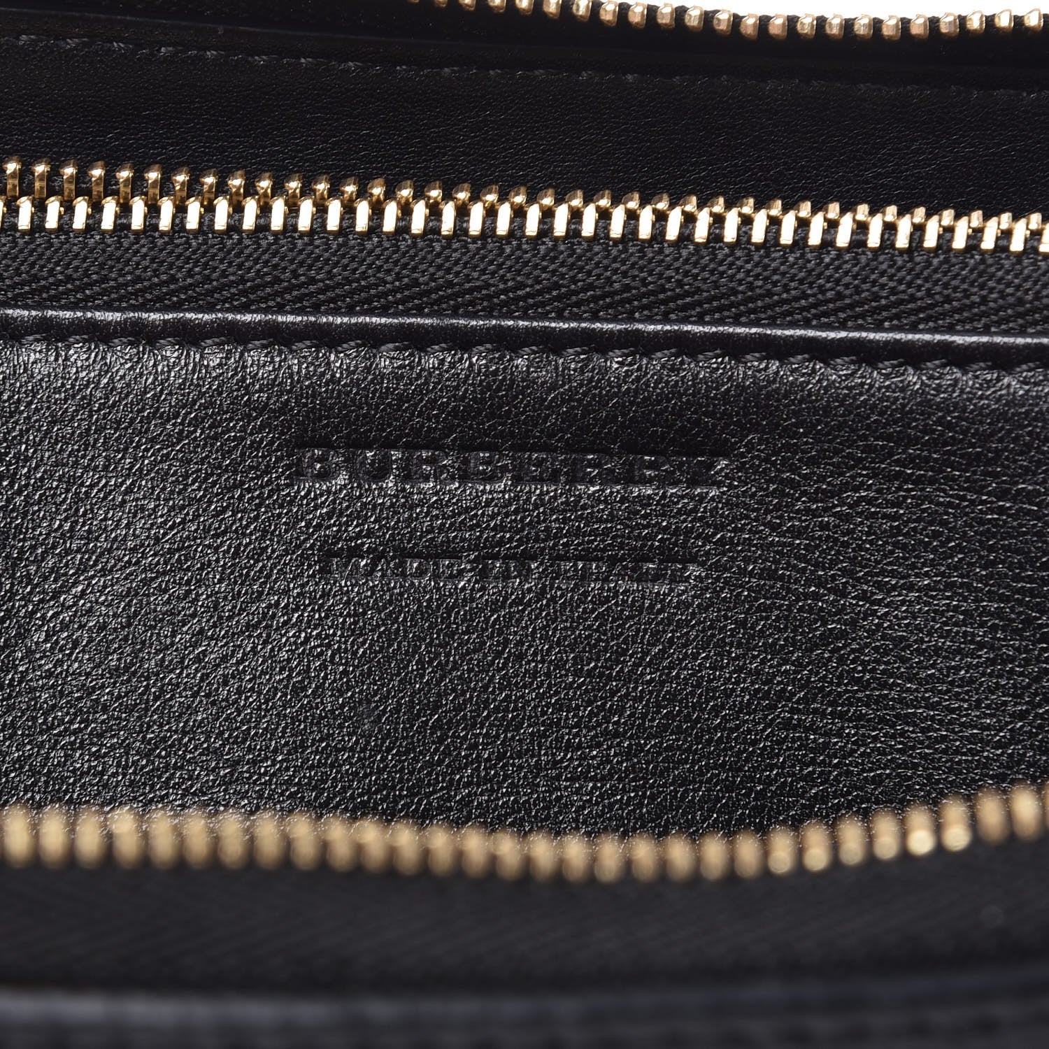 Burberry Calfskin House Check Elmore Zip Around Wallet Black 6 of 11