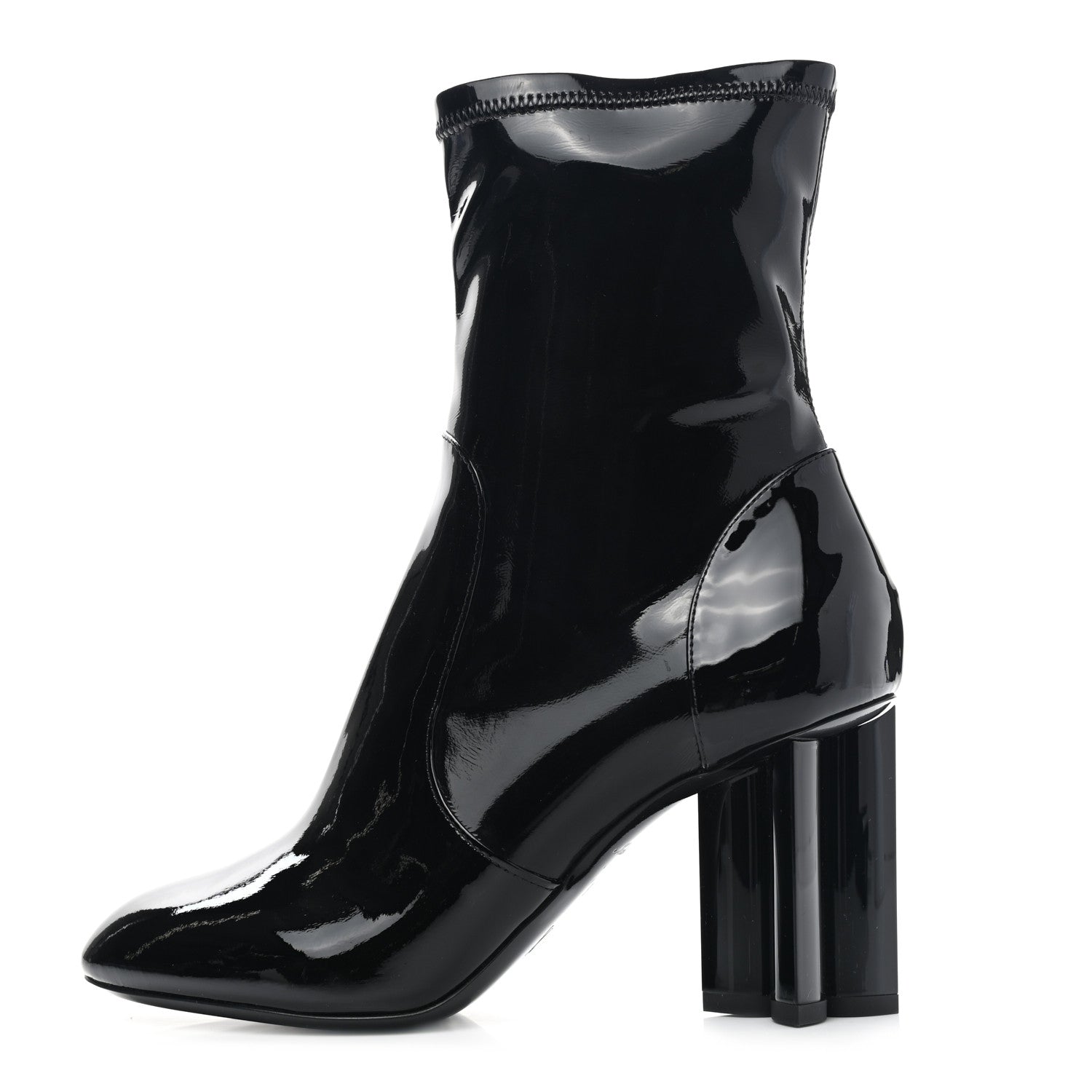 Louis Vuitton Patent Uniformes Silhouette Ankle Boots 37 Black 1 of 8