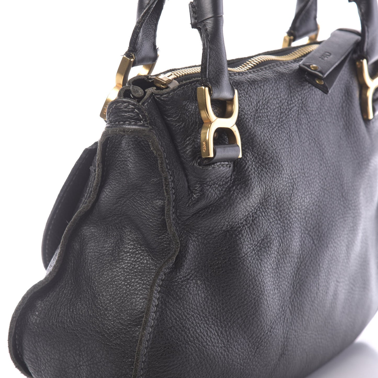 Calfskin Medium Marcie Satchel Black