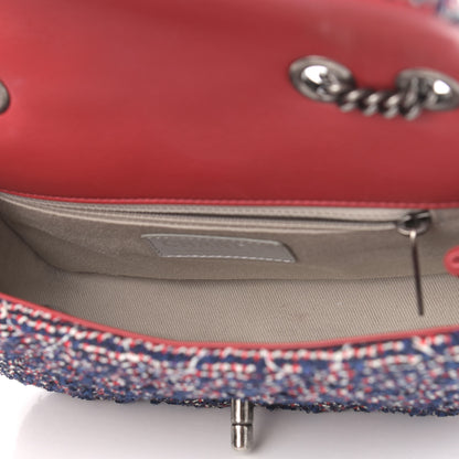 Chanel Tweed Lambskin Quilted Mini Flap Red Multicolor 5 of 9