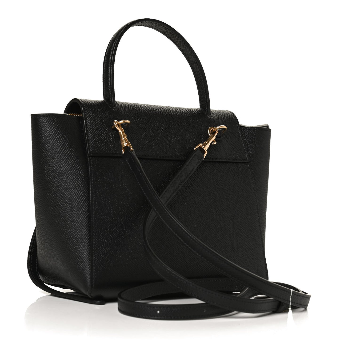 Grained Calfskin Nano Belt Bag Black