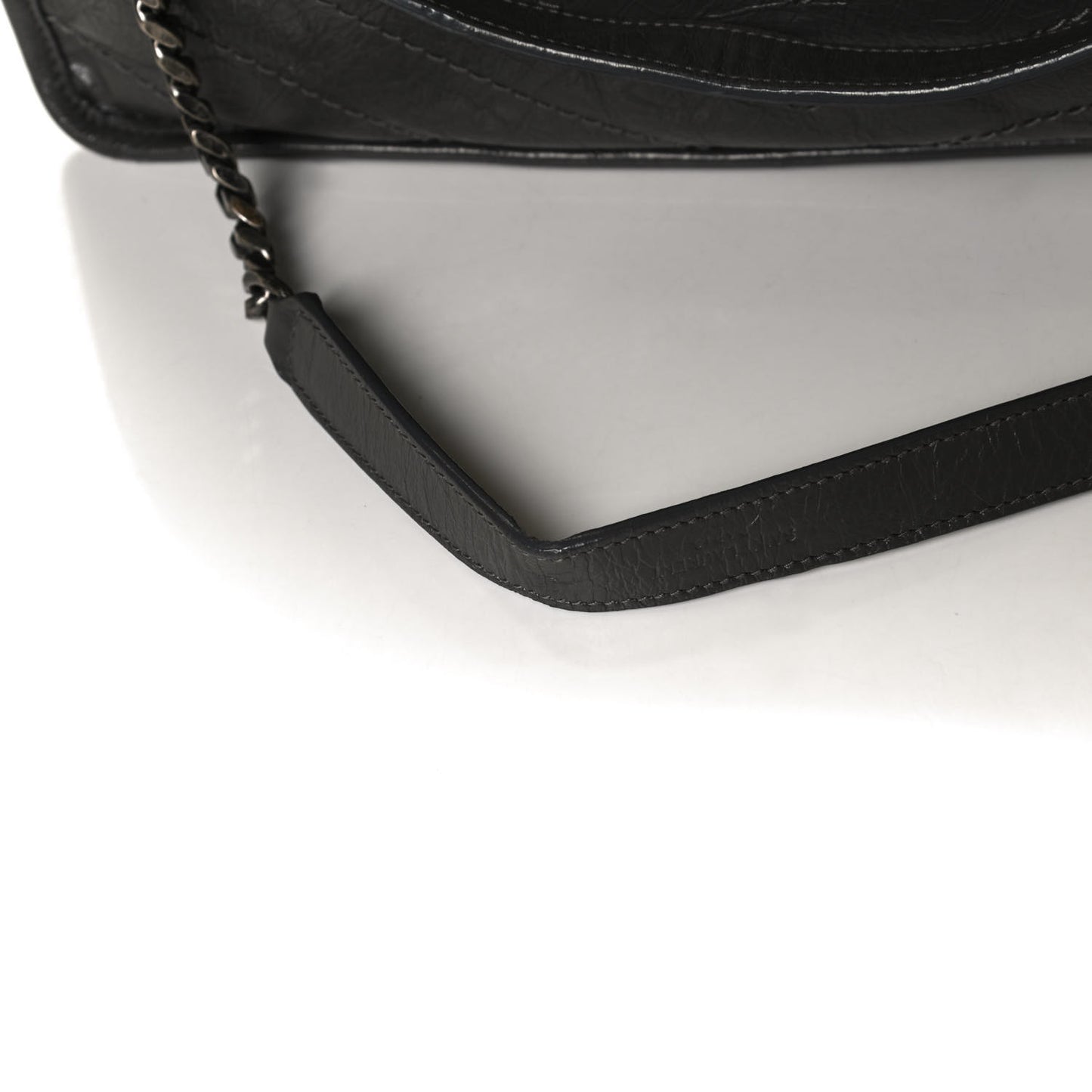 Crinkled Calfskin Matelasse Monogram Large Niki Chain Satchel Storm