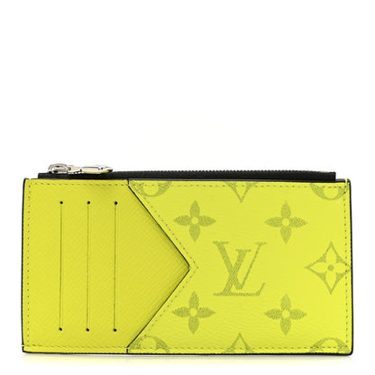 Louis Vuitton Monogram Taiga Coin Card Holder Yellow 1 of 8