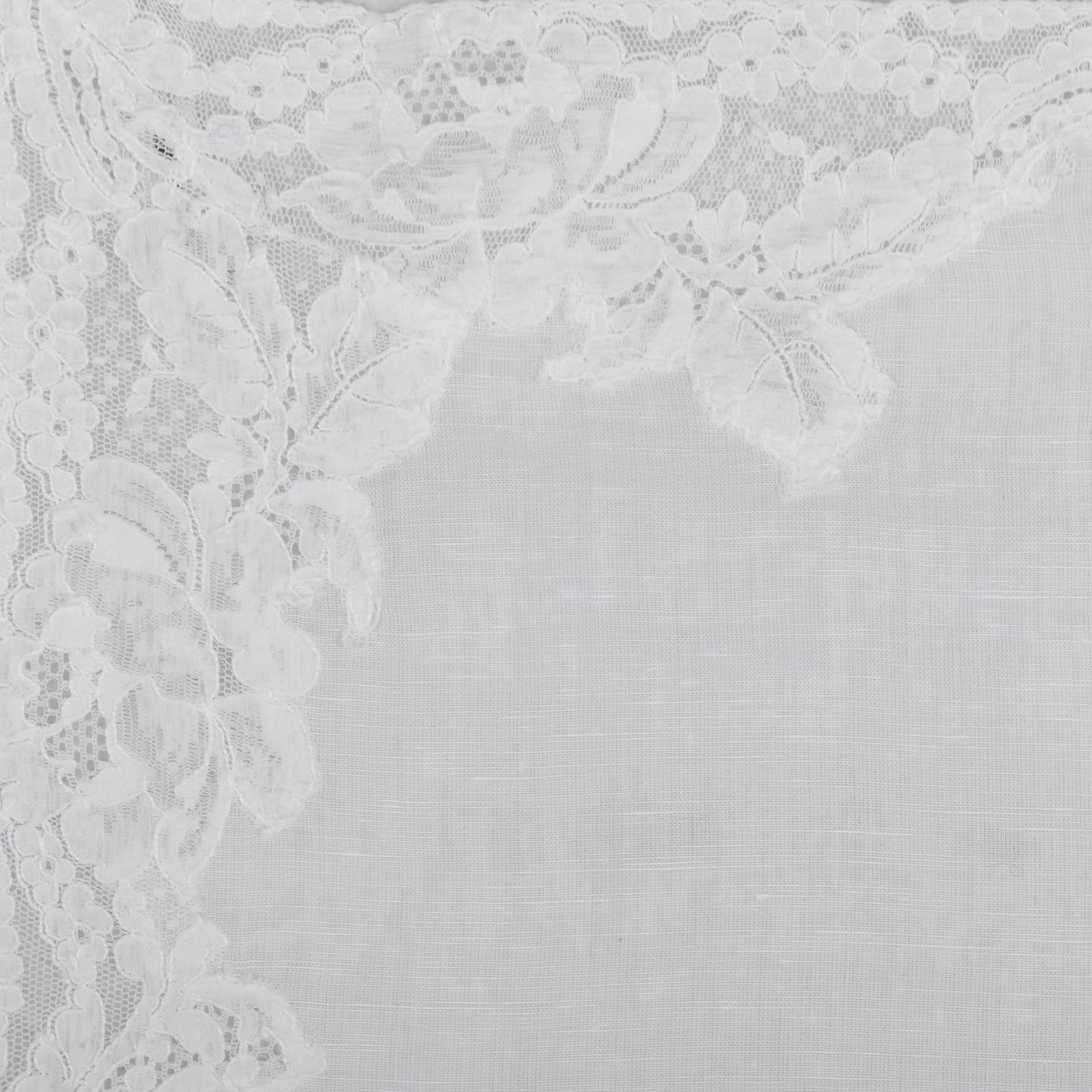 Cotton Lace Handkerchief Scarf White