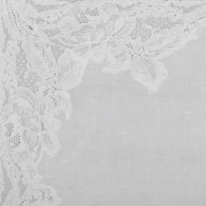 Hermes Cotton Lace Handkerchief Scarf White 1 of 4