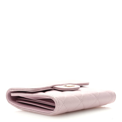 Chanel Caviar Quilted Compact Flap Wallet Light Pink 4 of 7