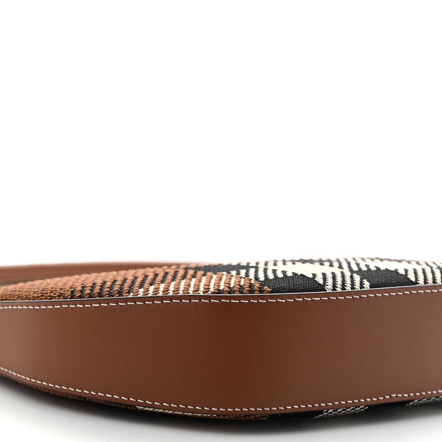 Burberry Canvas Calfskin Check Knitted Small Olympia Birch Brown 8 of 9