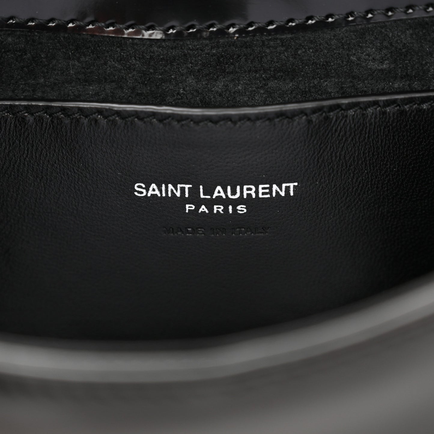 Patent Calfskin Le 5 A 7 Mini Hobo Black