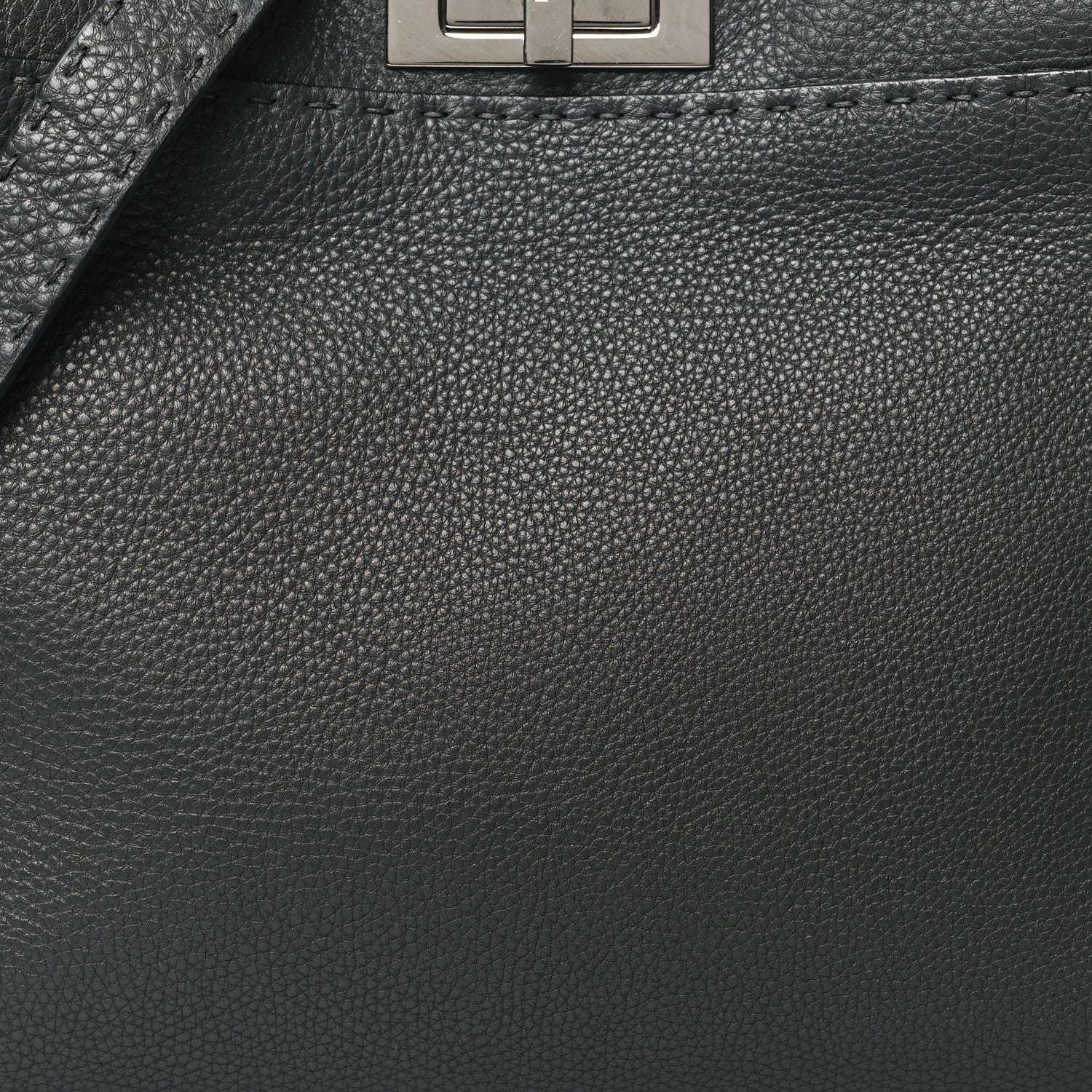Fendi Cuoio Romano Selleria Bi-Color Medium Peekaboo Iconic Satchel Asfalto Latte 8 of 10