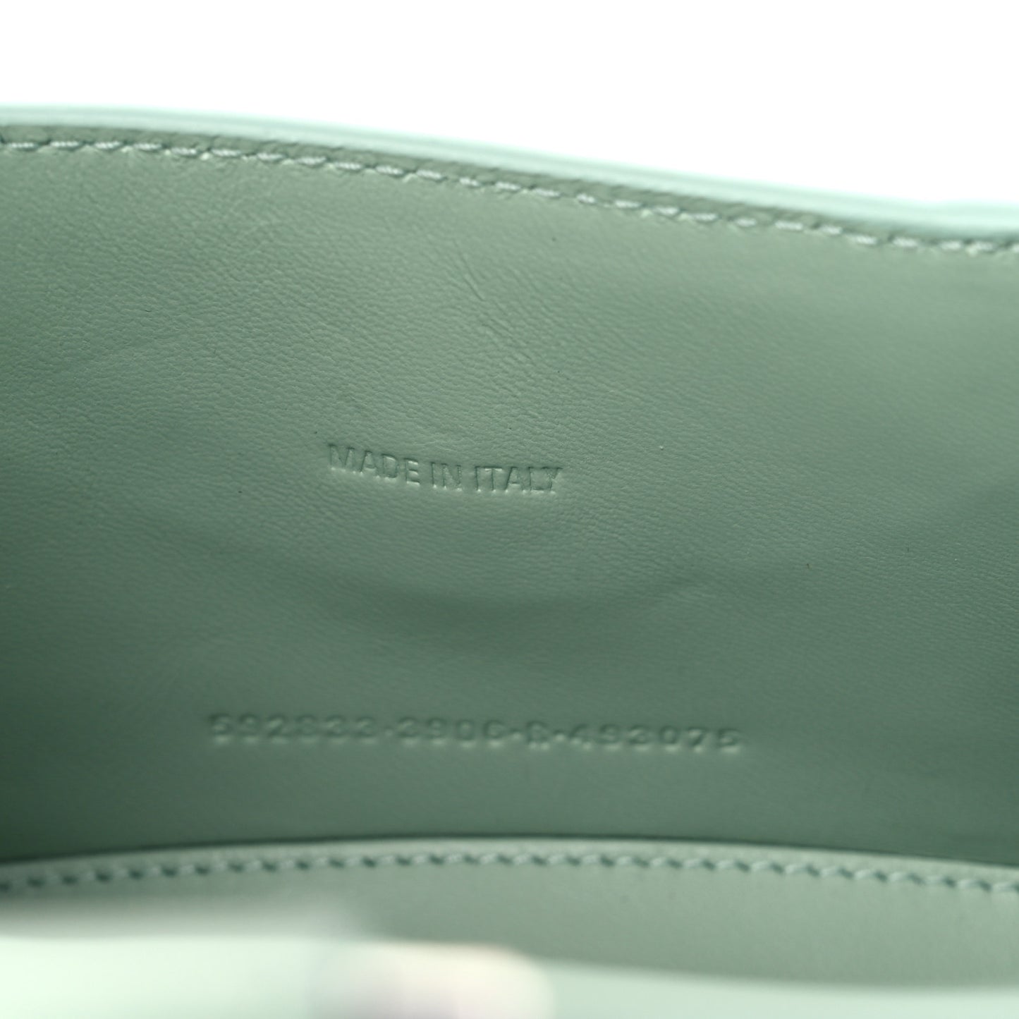 Shiny Calfskin Crocodile Embossed Hourglass Top Handle Bag XS Light Green